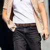 imageCHAOREN Leather Ratchet Belt Men  Mens Belts Casual Accessories for Every Occasion 35mmBrown