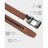imageCHAOREN Leather Ratchet Belt Men  Mens Belts Casual Accessories for Every Occasion 35mmBrown