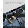 imageCHAOREN Leather Ratchet Belt Men  Mens Belts Casual Accessories for Every Occasion 35mmEbony