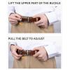 imageCHAOREN Ratchet Boys Belt Kids Dress Leather Belt with Click Closure Adjustable for Casual and Formal WearTan