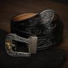 imageCHAOREN Ratchet Western Belt  1 38quot Cowboy Belts for Men Casual Jeans  Micro Adjustable Belt Fit EverywhereBlack2