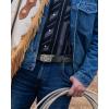imageCHAOREN Ratchet Western Belt  1 38quot Cowboy Belts for Men Casual Jeans  Micro Adjustable Belt Fit EverywhereWestern Flower  Black