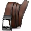 imageCHAOREN Leather Ratchet Belt Men  Mens Belts Casual Accessories for Every Occasion 35mmBrown