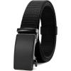 imageCHAOREN Ratchet Belts for Men  Casual Web Nylon Mens Belt 1 38quot  Adjustable and Durable for JeansBlackEssential Matte