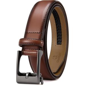 imageCHAOREN Boys Belt  1 18quot Ratchet Kids leather Belt  Perfect Companion to Kids Dress Shoes and Casual WearDark Coral