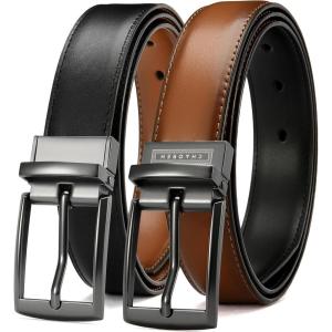 imageCHAOREN Boys Belt Most Size Kids 1 14quot Dress Reversible Belt for Youth  One Leather Belt Two StyleBrownBlack