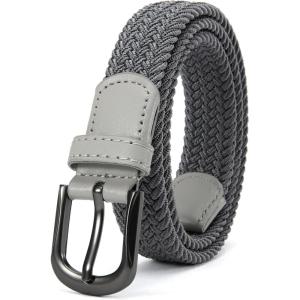 imageCHAOREN Braided Boys Belt 1quot Stretch Youth Baseball Belt For Golf And Casual WearDark Grey