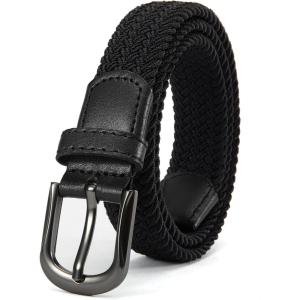 imageCHAOREN Braided Boys Belt 1quot Stretch Youth Baseball Belt For Golf And Casual WearRaven