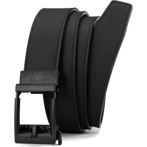 imageCHAOREN Leather Ratchet Belt Men  Mens Belts Casual Accessories for Every Occasion 35mmCharcoal