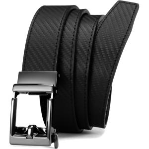 imageCHAOREN Leather Ratchet Belt Men  Mens Belts Casual Accessories for Every Occasion 35mmObsidian