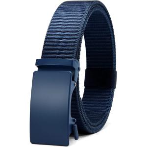 imageCHAOREN Ratchet Belts for Men  Casual Web Nylon Mens Belt 1 38quot  Adjustable and Durable for JeansNavy Blue01