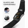 imageCHAOREN Belt for Men 2Pack  1 38quot Mens Stretch Braided Woven Golf Belt  Elastic Web Fit Casual Golf Jeans Pants PoloBlack  Brown
