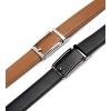 imageCHAOREN Click Belts for Men 2 Pack  Mens Ratchet Leather Belt 1 38quot for Dress and Casual  Micro Adjustable Belt FitBlackLight Brown