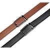 imageCHAOREN Click Belts for Men 2 Pack  Mens Ratchet Leather Belt 1 38quot for Dress and Casual  Micro Adjustable Belt FitBlackTan