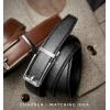 imageCHAOREN Click Belts for Men 2 Pack  Mens Ratchet Leather Belt 1 38quot for Dress and Casual  Micro Adjustable Belt FitSilverCognac