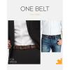 imageCHAOREN Mens Belt 1 Pack  1 38quot Leather Reversible Belts for Men for Dress PantsBlackCognac