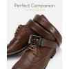 imageCHAOREN Mens Belt 1 Pack  1 38quot Leather Reversible Belts for Men for Dress PantsBlackDark Brown