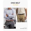 imageCHAOREN Mens Belt 1 Pack  1 38quot Leather Reversible Belts for Men for Dress PantsBright SliverblackBrown