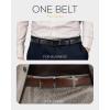 imageCHAOREN Mens Belt 1 Pack  1 38quot Leather Reversible Belts for Men for Dress PantsClassic  CognacBlack