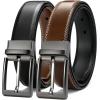 imageCHAOREN Mens Belt 1 Pack  1 38quot Leather Reversible Belts for Men for Dress PantsClassic  CognacBlack