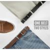 imageCHAOREN Mens Belt 1 Pack  1 38quot Leather Reversible Belts for Men for Dress PantsGold  BlackTan