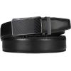 imageCHAOREN Mens Dress Belt  Mens Ratchet Belt Leather 1 14quot for Dress Pant  Micro Adjustable Belts Fit EverywhereClassic Carbon Fiber  Black