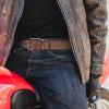 imageCHAOREN Reversible Belts for Men 1 Pack  1 12quot Mens Belt Leather for Jeans  Adjustable Belt Trim to FitLight BrownBlack