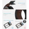 imageCHAOREN Reversible Belts for Men 1 Pack  1 12quot Mens Belt Leather for Jeans  Adjustable Belt Trim to FitVintage BrownBlack