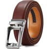 imageCHAOREN Click Belts for Men  Mens Ratchet Belt 1 38quot for Dress Pants  Perfect Companion to Mens OxfordsDark Brown