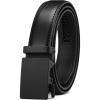 imageCHAOREN Leather Boys Belt Dress Kids Belt with Ratchet Buckle Width 1quot Adjustable for Formal Wear and School UniformsBlack