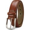 imageCHAOREN Mens Belts Leather  35mm Dress Belt Men for Jeans CasualChestnut
