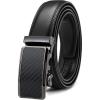imageCHAOREN Mens Dress Belt  Mens Ratchet Belt Leather 1 14quot for Dress Pant  Micro Adjustable Belts Fit EverywhereClassic Carbon Fiber  Black