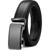 imageCHAOREN Mens Dress Belt  Mens Ratchet Belt Leather 1 14quot for Dress Pant  Micro Adjustable Belts Fit EverywhereRadiant Ore  Black