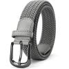 imageCHAOREN Woven Boys Belt 125quot Elastic Braided Kids Belt Casual for Golf And BaseballGrey