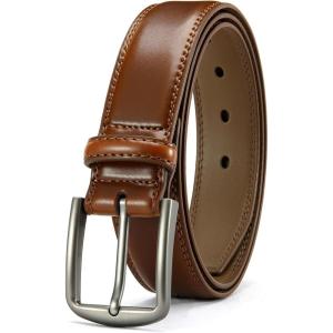 imageCHAOREN Mens Belts Leather  35mm Dress Belt Men for Jeans CasualDark Brown
