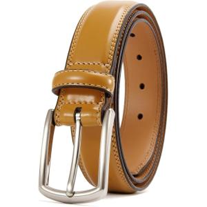 imageCHAOREN Mens Belts Leather for Gift Men  125quot Mens Dress Belts Casual for Jeans ShoesLight Brown