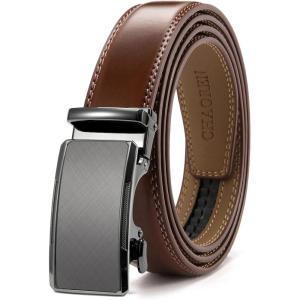 imageCHAOREN Mens Dress Belt  Mens Ratchet Belt Leather 1 14quot for Dress Pant  Micro Adjustable Belts Fit EverywhereRadiant Ore  Cognac
