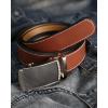 imageCHAOREN Ratchet Belt Replacement Strap 1 38 Leather Belt Strap for 40MM Slide Click BuckleCasual Brown