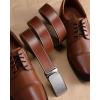 imageCHAOREN Ratchet Belt Replacement Strap 1 38 Leather Belt Strap for 40MM Slide Click BuckleCasual Brown