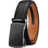 imageCHAOREN Mens Belt Leather Ratchet Belt  Customizable Fit Effortless Style 35mmCarbon Fiber  Black Classic