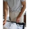 imageCHAOREN Mens Stretch Belt  1 38quot Elastic Braided Golf Belt for Men  Stretchy Web Fit Summer Casual JeansSilver  Grey
