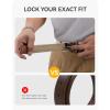 imageCHAOREN Stretch Belts for Men 2Pack  1 38quot Men Elastic Braided Golf Belt  Woven Web Fit Summer Casual Jeans2packbeigeDark Brown