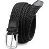 imageCHAOREN Mens Belt  Braided Stretch Golf Belt for Men 1 38quot Gift for Golf Pants Casual Shorts JeansSilver  Black