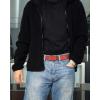 imageCHAOREN Mens Belt Leather Ratchet Belt  Customizable Fit Effortless Style 35mmClassic Red
