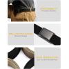imageCHAOREN Tactical Belt Men  15quot Stretch Nylon Gun Belts for Mens  Quick Release Slide Buckle for Military Work EDC HikingBlack