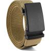 imageCHAOREN 15quot Nylon Ratchet Belts for Men  Adjustable Casual Work Belt with Slide Buckle  Trim to FitClassic Coyote