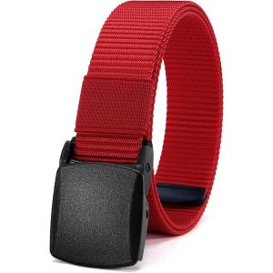 imageCHAOREN Baseball Boys Belt 125quot Nylon Kids Tactical Belt Adjustable for Golf And SoftballRed