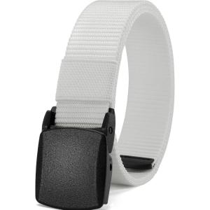 imageCHAOREN Baseball Boys Belt 125quot Nylon Kids Tactical Belt Adjustable for Golf And SoftballWhite