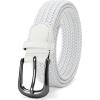 imageCHAOREN Woven Boys Belt 125quot Elastic Braided Kids Belt Casual for Golf And BaseballWhite