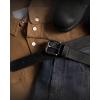 imageCHAOREN Full Grain Leather Belt for Men Work Belts for Men Heavy Duty Daily Wear for Jeans PantsBlack Stitched